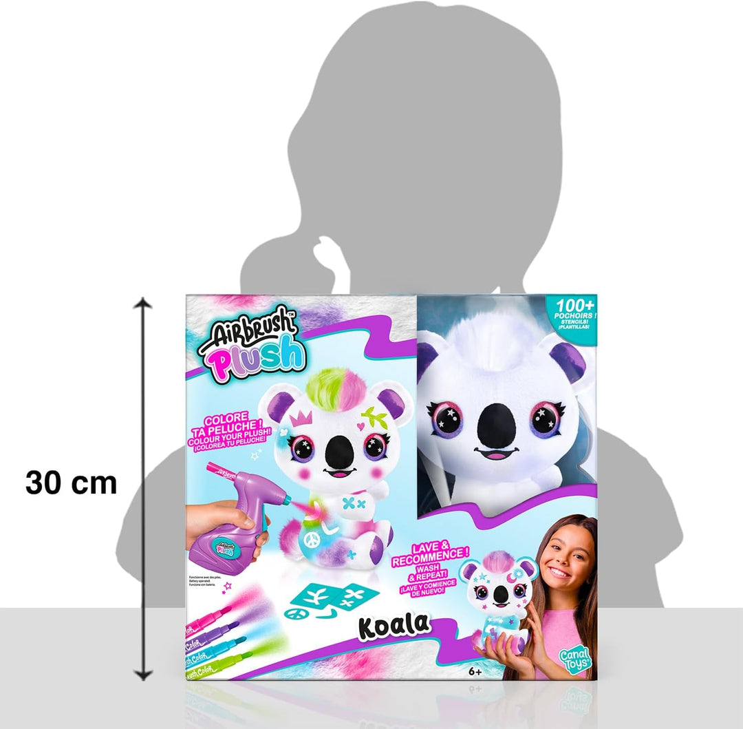 Canal Toys - Airbrush Plush - Färben Sie Ihr Koala-Plüschtier zum Personalisieren - Plüschspray mit