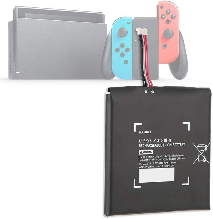 Wiederaufladbare Batterien, 4310 mAh internes Batterie-Ersatz-Kit für die Spielekonsole für den Nint