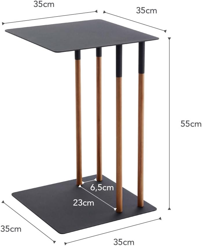 Yamazaki C Beistelltisch, Legierter Stahl Holz, Schwarz, One Size, Schwarz