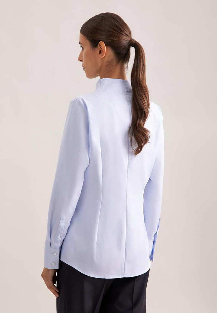 Seidensticker Damen Bluse - City Bluse - Bügelleicht - Kelchkragenbluse - Slim Fit - Langarm - 100%
