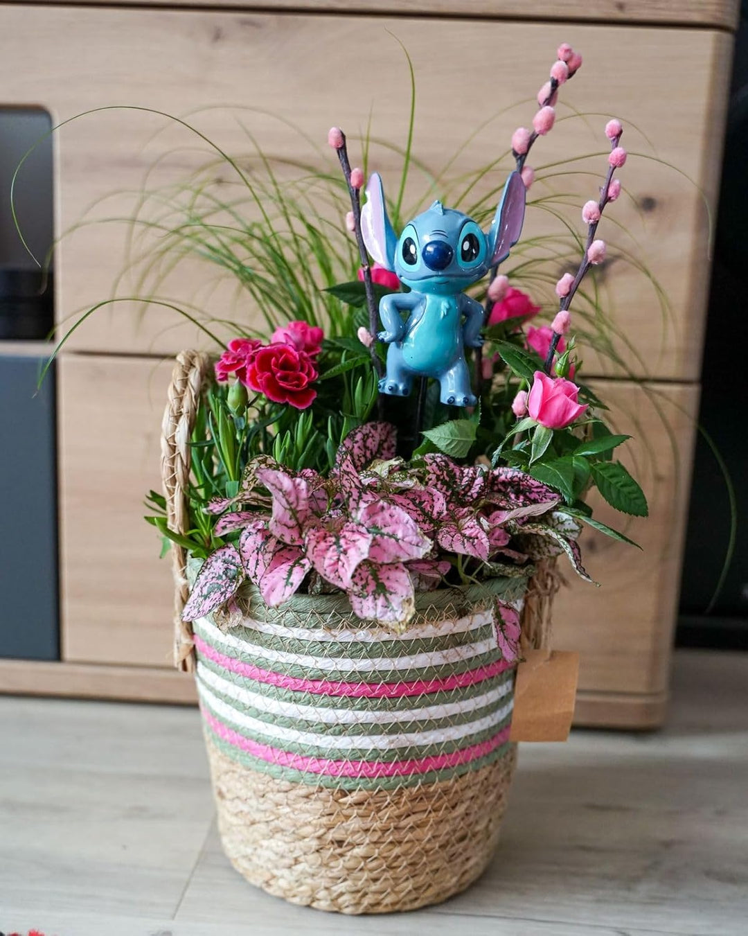 Disney Gartenstecker Stich In und Outdoor Gartendekoration 37 x 8 x 5 cm Blumenstecker Chamante Deko