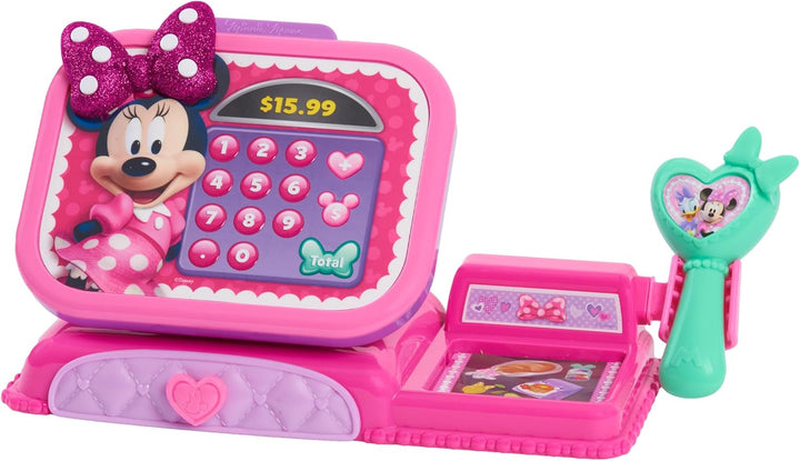 Disney Junior Minnie Mouse Bowtique Registrierkasse mit Soundeffekten, zum Stylen und Spielen, Kinde