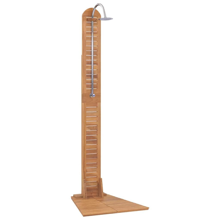 vidaXL Teak Massivholz Gartendusche Aussendusche Pooldusche Solardusche