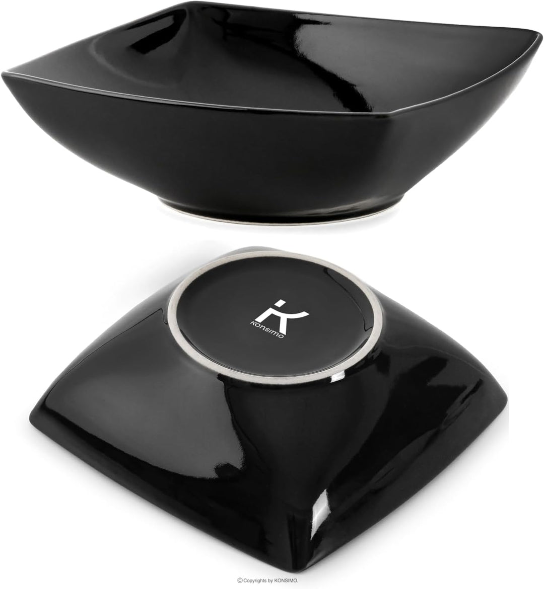Konsimo. Elegant Suppenteller Set 6er - Schale aus Keramik - Pastateller und Tiefteller für 6 Person