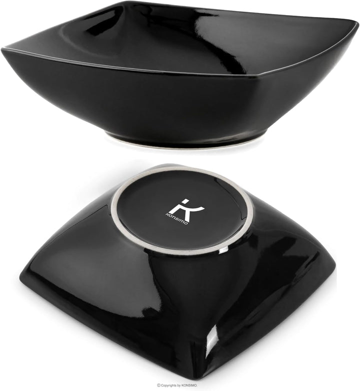 Konsimo. Elegant Suppenteller Set 6er - Schale aus Keramik - Pastateller und Tiefteller für 6 Person