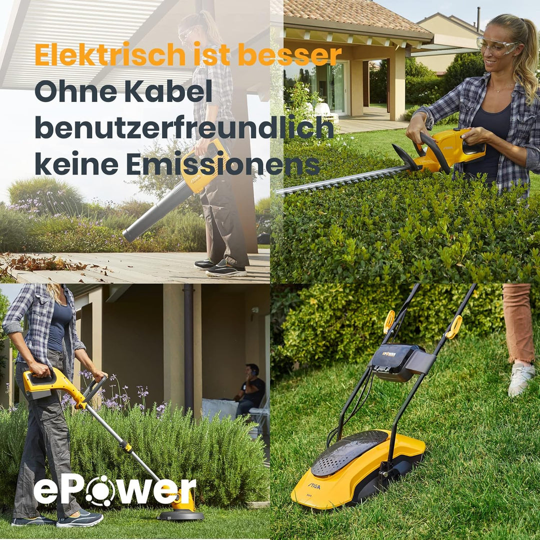 Stiga ePower E 24 20 V Akku, Kapazität 4 Ah, kompatibel mit allen Stiga-Geräten und -Rasenmähern der