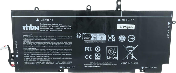 vhbw Akku kompatibel mit HP EliteBook Folio 1040 G3 Notebook (3900mAh, 11,4V, Li-Polymer)