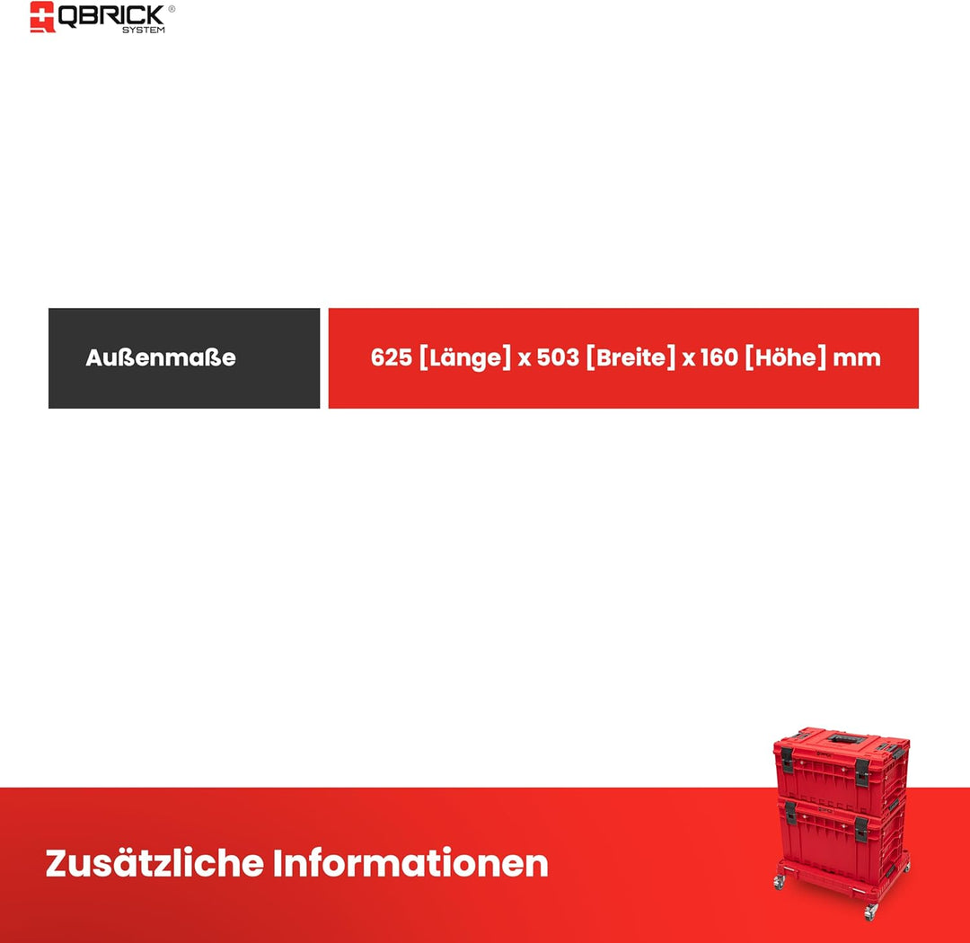 QBRICK SYSTEM Transportroller Rollbrett Transportbrett 120 kg Tragkraft ONE Transport Platform Works