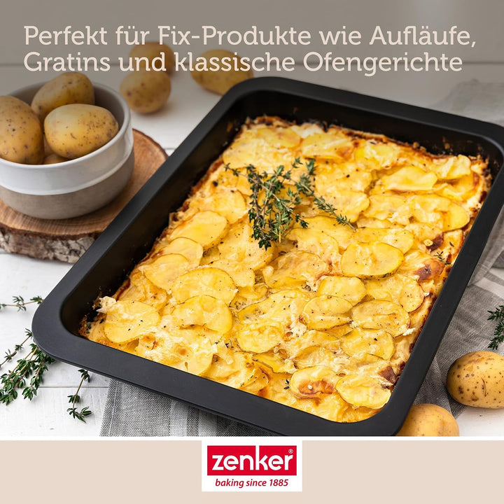Zenker Ofenbackform (40 x 6 x 29 cm) SPECIAL COOKING, rechteckige Ofenform mit Antihaftbebeschichtun