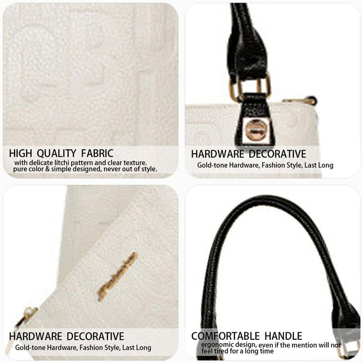 DEERWORD Damen Schultertasche Taschen Frauen Elegant Tasche Italien Vintage PU-Leder 5706 2-teilig s