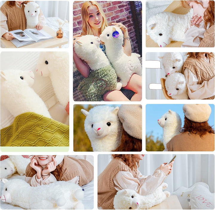 Celawork 35cm Alpaka Kuscheltier, Stand Alpaka Plüschtier, kuschel alpaka, Lama Stofftier Geschenk f