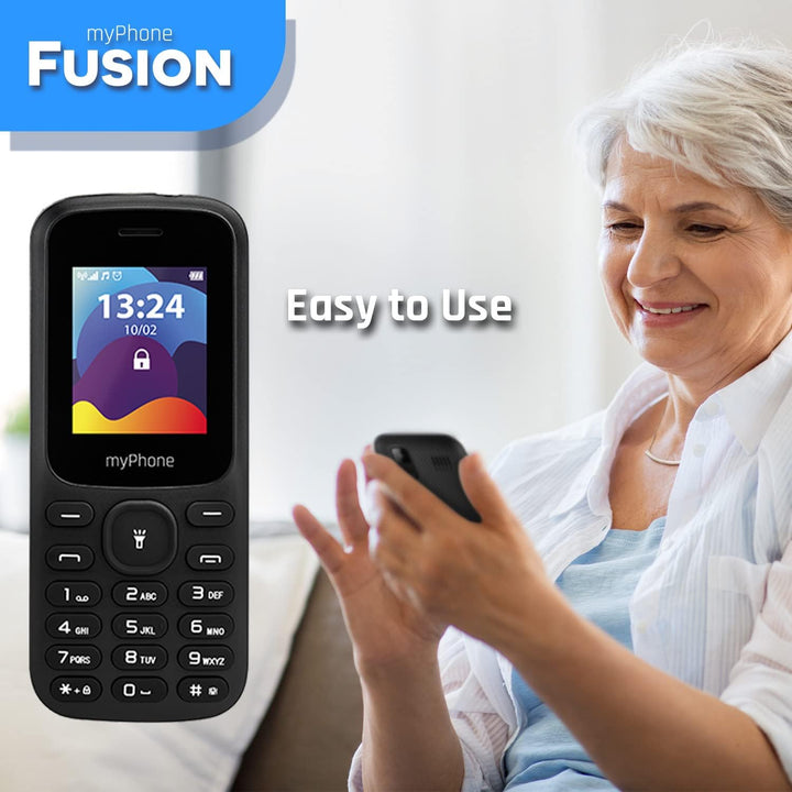 MP myPhone Fusion Tastentelefon, grosse beleuchtete Tasten, Farbdisplay 1,77", Akku 600 mAh, Fackel,