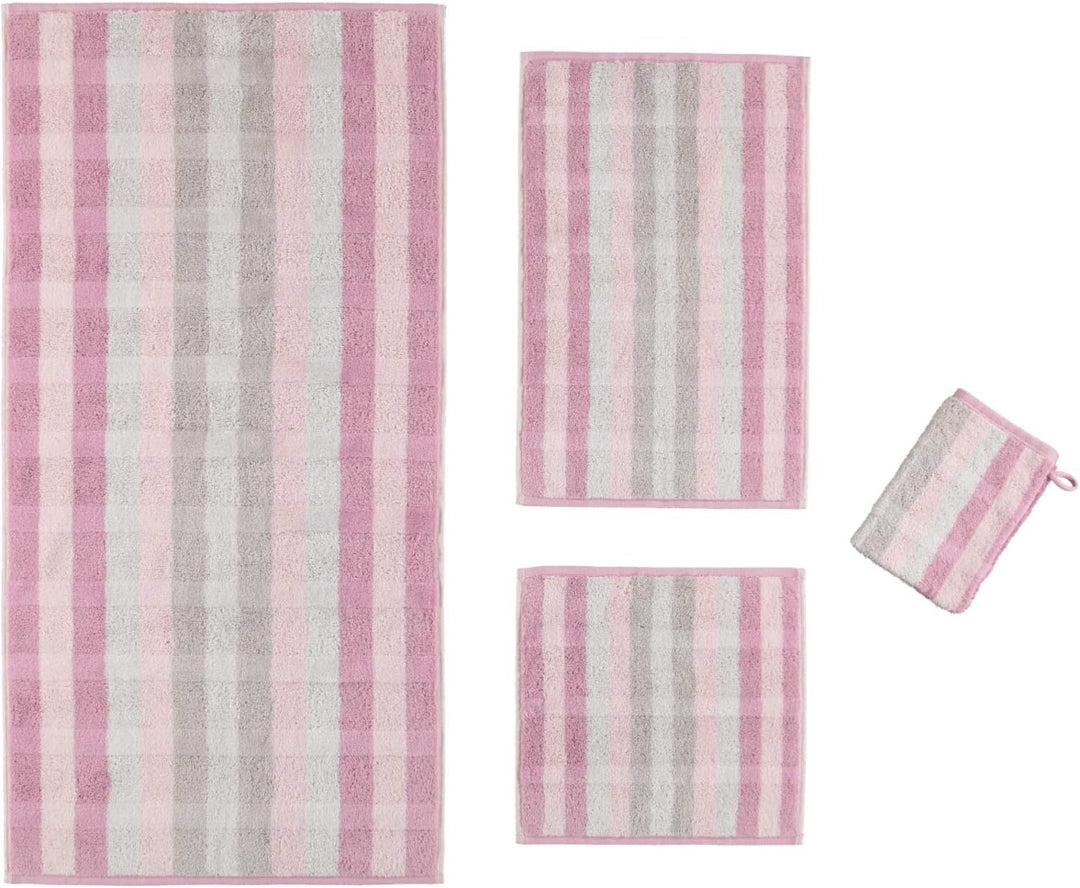 CAWÖ Home Handtücher Noblesse Interior Streifen 1081 Rose - 22 Duschtuch 80x150 cm, Duschtuch 80x150