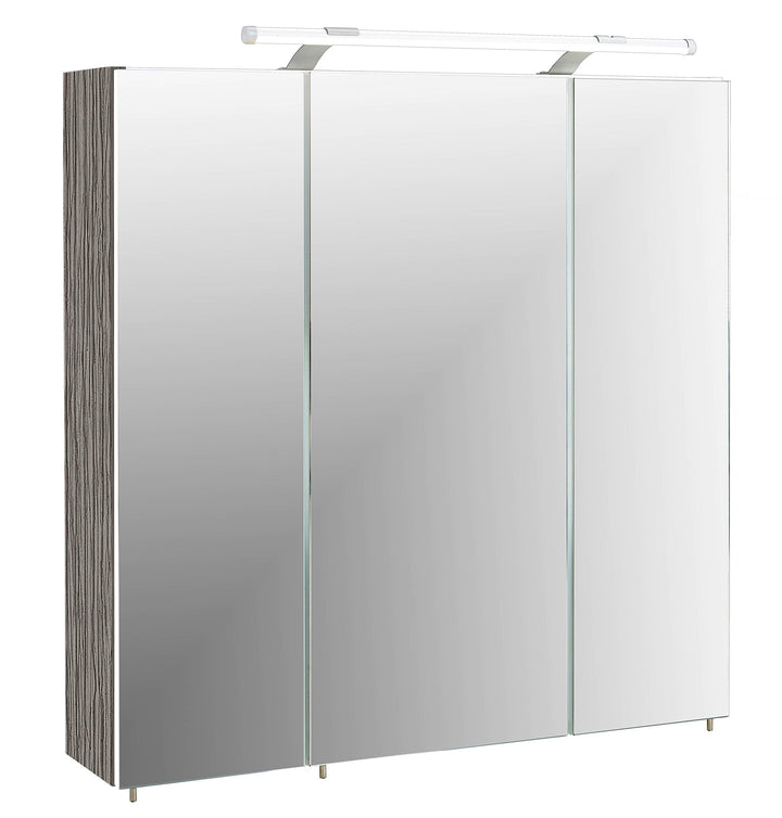 Schildmeyer Spiegelschrank 133076 Trient, 70.0 x 16.0 x 75.0 cm, esche grau Dekor 70 cm Inkl. LED Be