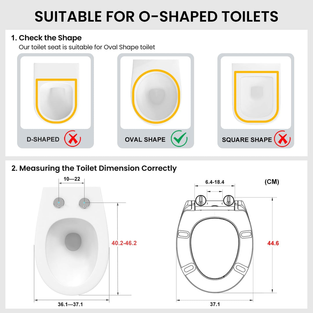 Toilettendeckel mit Absenkautomatik Oval Rot, WC Sitz mit Rauten, Klobrille mit Schnellverschluss, K