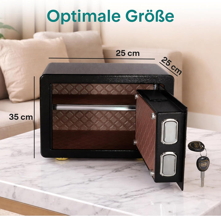 SereneLife 18L Tresor, Safe Für Zuhause Feuerfest &amp; Wasserdicht, Digitaler Heimtresor mit Zugriff pe