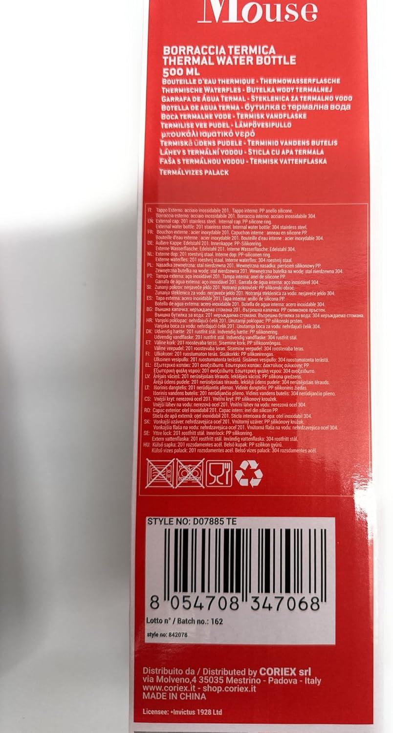 Thermosflasche für Jungen, Trinkflasche aus Stahl, dekoriert, 0,5 l, luftdicht, BPA-frei, verschiede