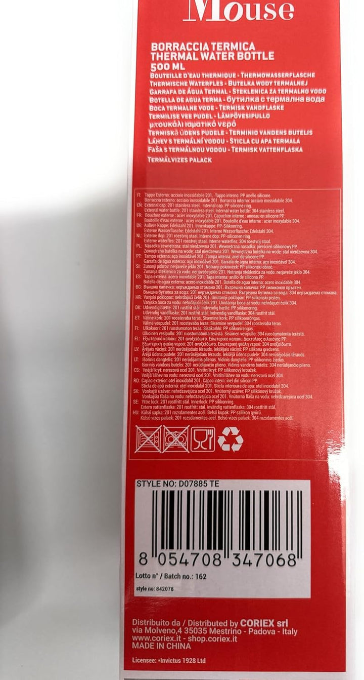 Thermosflasche für Jungen, Trinkflasche aus Stahl, dekoriert, 0,5 l, luftdicht, BPA-frei, verschiede