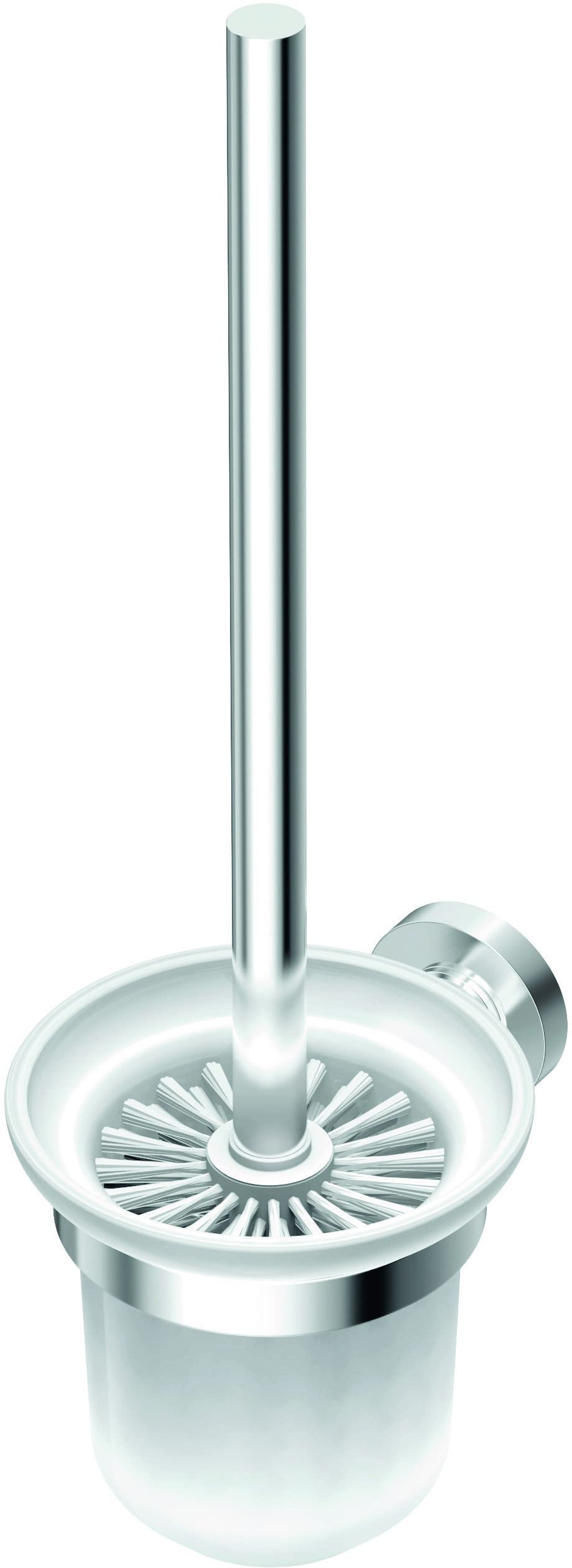 Ideal Standard A9119AA IOM WC-Bürstengarnitur, Chrom, 112x112x372 Millimeter Glas Chrom, Glas Chrom