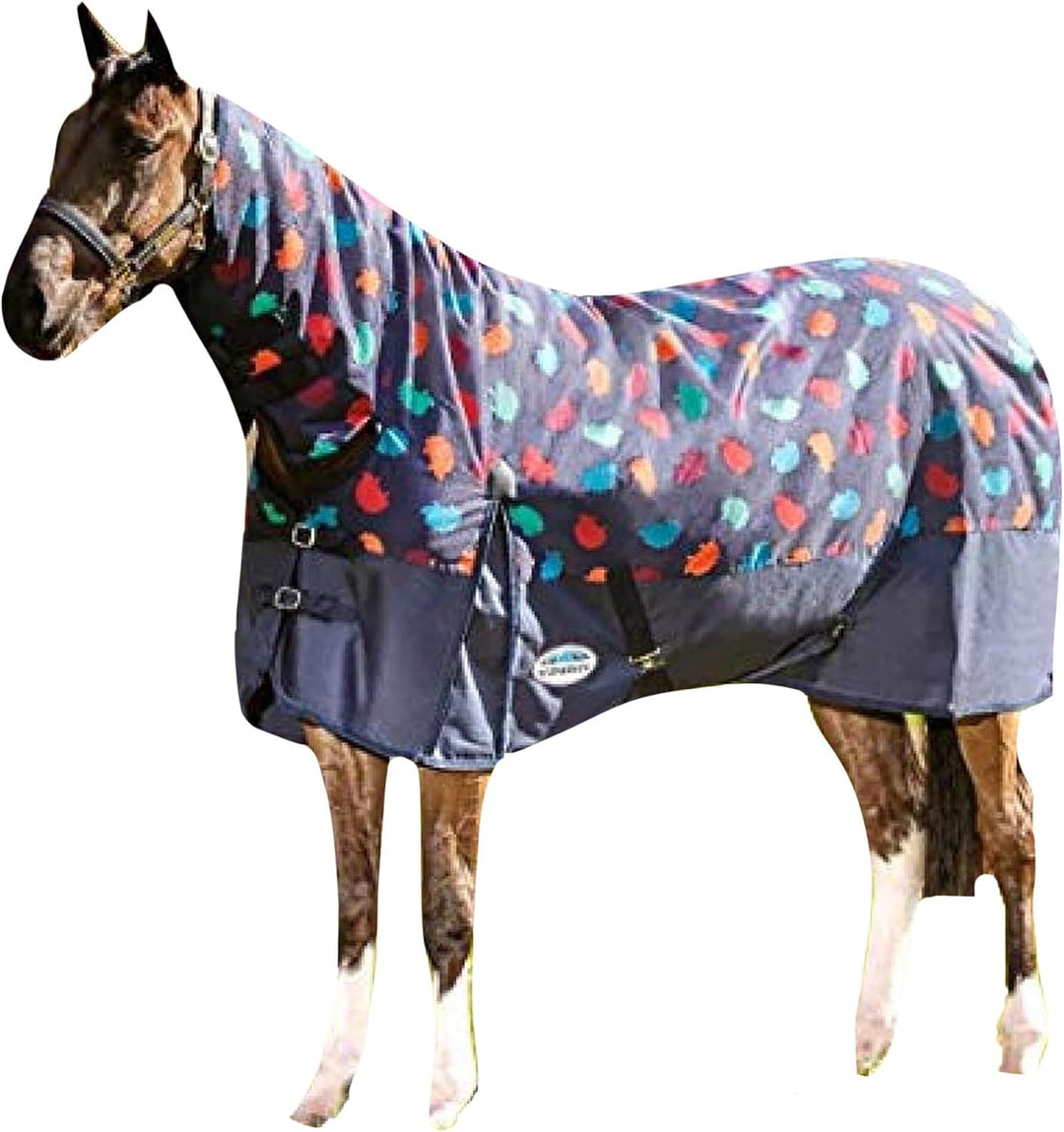Weatherbeeta Comfitec Standard-Pferdedecke Essential, Halsweite mittelgross, Navy/Silver/Red, 6ft 3