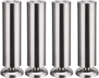 Qrity 4 Stück 300mm Möbelfüsse Edelstahl Schrankfüsse Möbelfüss Verdicken für Sofa, Tisch, Schränke,