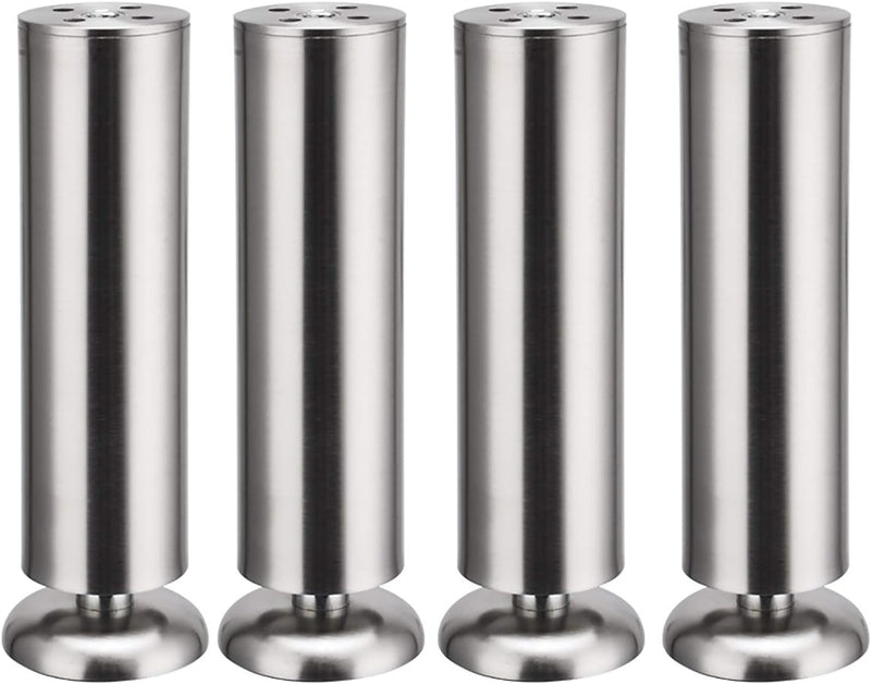 Qrity 4 Stück 300mm Möbelfüsse Edelstahl Schrankfüsse Möbelfüss Verdicken für Sofa, Tisch, Schränke,