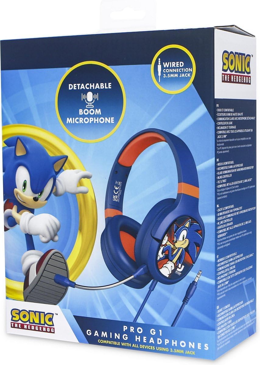 OTL Technologies SH0901 Sonic The Hedgehog Pro G1 Wired Gaming Headphones