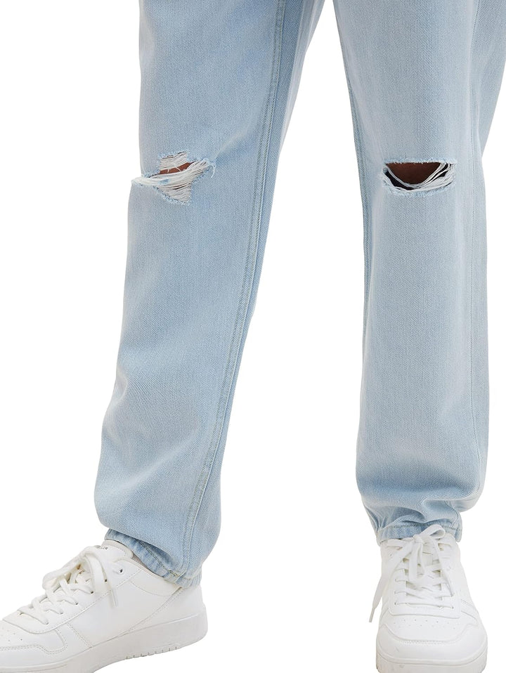 TOM TAILOR Denim Herren Loose Fit Jeans 30W / 34L 10117 - Used Bleached Blue Denim, 30W / 34L 10117