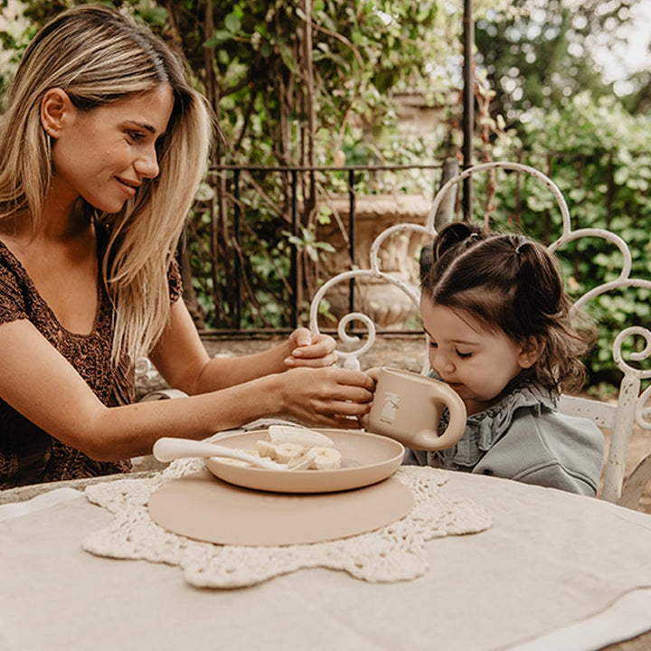 Suavinex, Kindergeschirr Set, Baby-Essensset Mit Platzset Rutschfest + Teller + Schale + Tasse + Löf