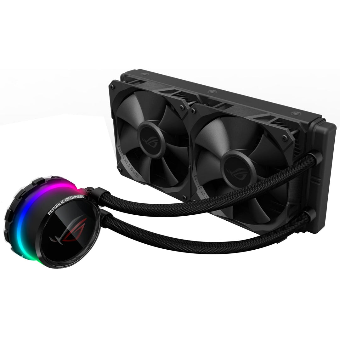 ASUS ROG Ryuo 240 All-in-One CPU-Wasserkühlung (1,77 Zoll OLED Display, Aura Sync RGB, ROG-240 mm-Lü