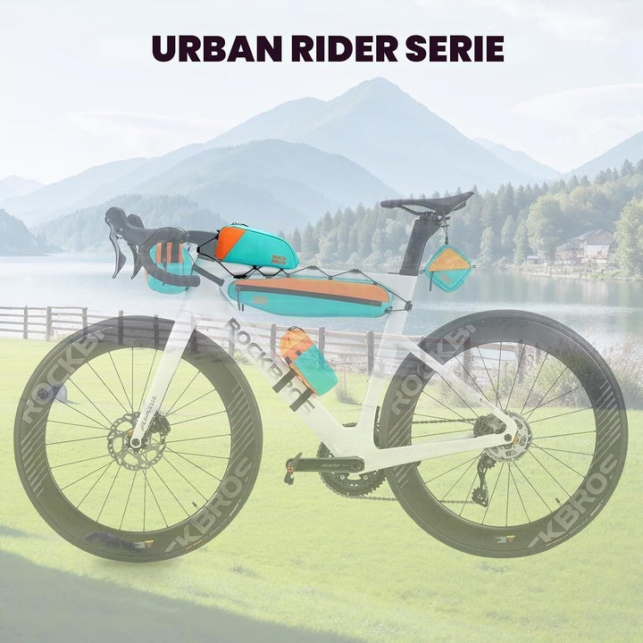 ROCKBROS Fahrrad Rahmentasche Oberrohrtasche, Schmale Fahrradtasche aus Polyester, Schnellmontage mi