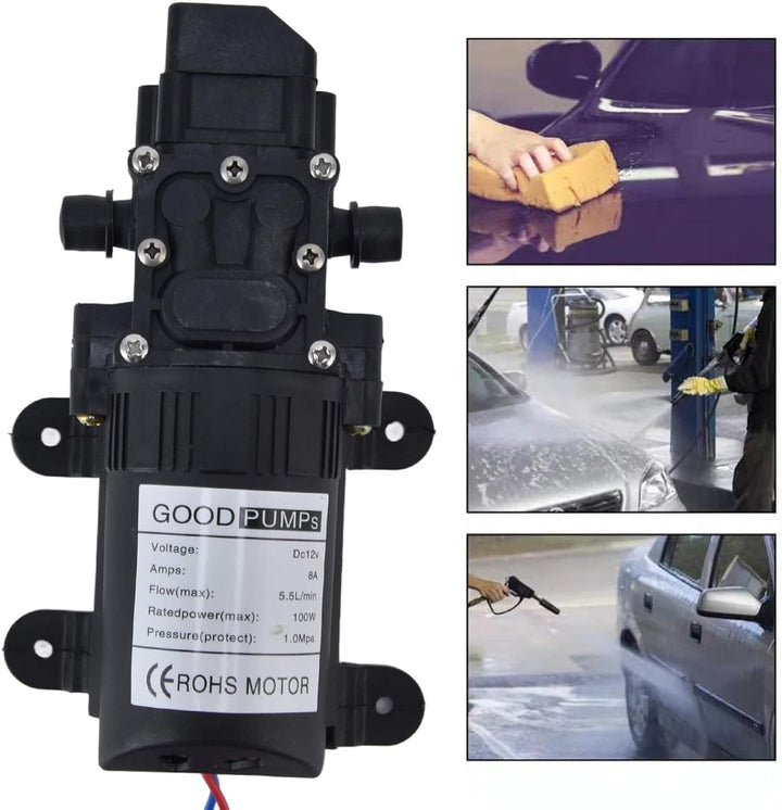 12 V Wasserbooster AC-Druckpumpe,Membranpumpe, selbstansaugende Upgrade-Pumpe, Wasser-Membranpumpe,