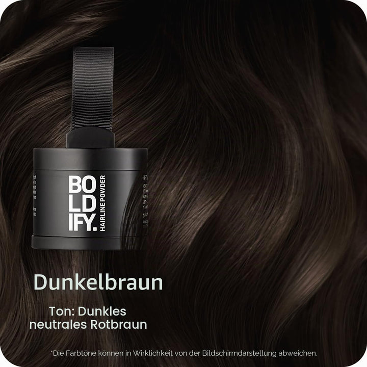 BOLDIFY Ansatzpuder 4g - Haar Concealer zur Haarverdichtung für Frauen und Männer, Grauabdeckung für