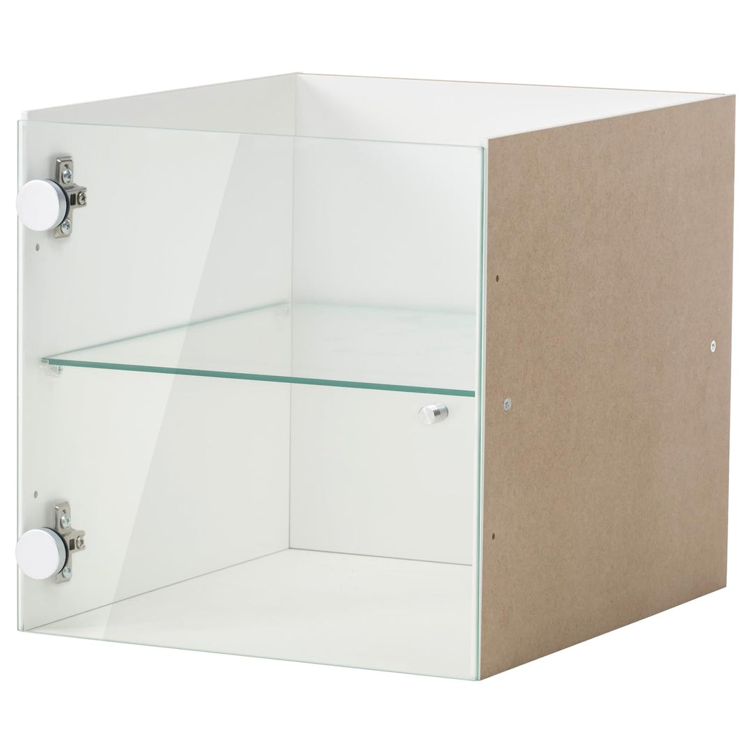 IKEA KALLAX Vitrinentüreinsatz weiss; (33x33cm); Kompatibel mit EXPEDIT
