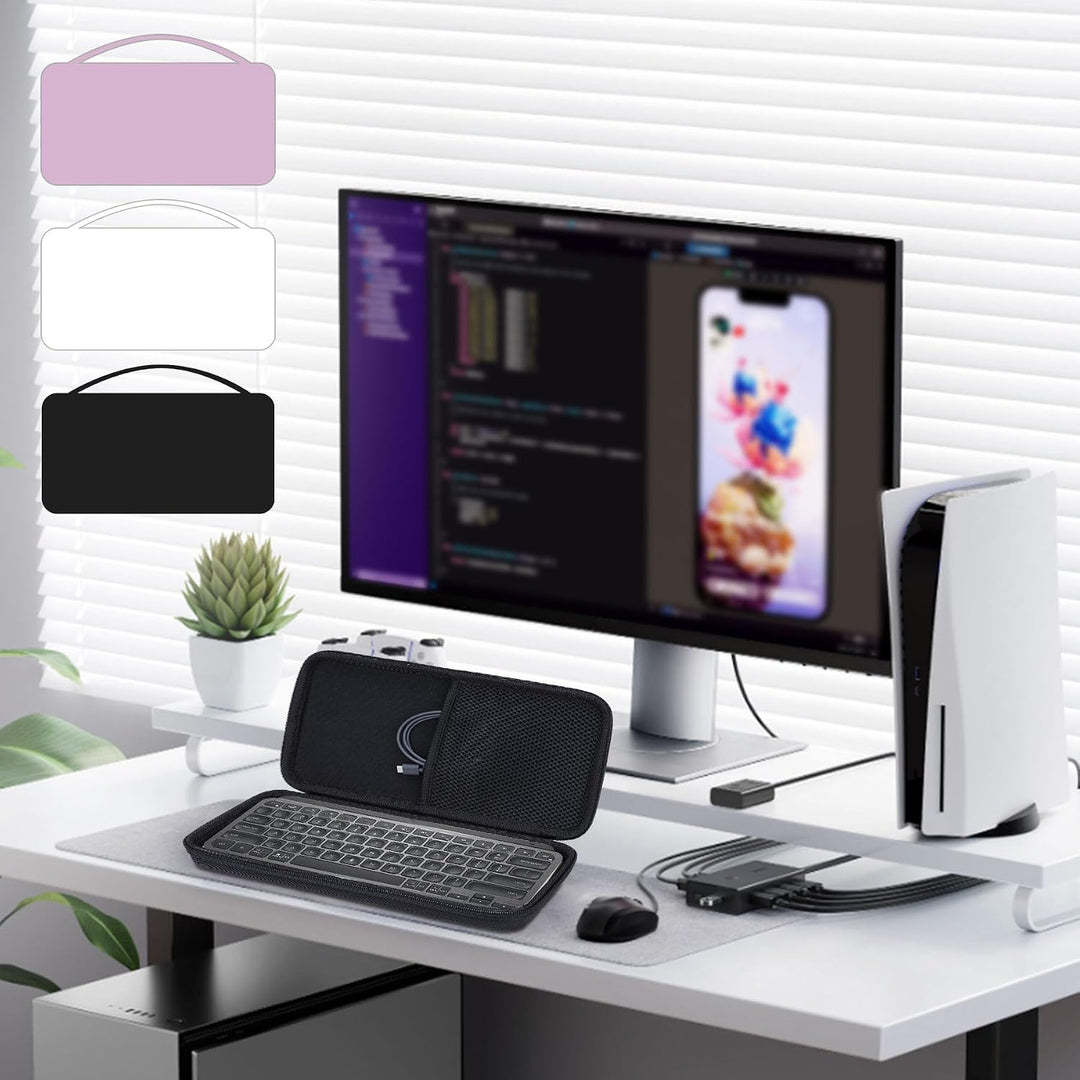 Lebakort Hart Schutzhülle Etui für Logitech MX Keys Mini Kompakt Tastatur Rosa MX Keys Mini Tasche,