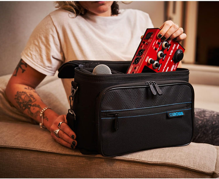 BOSS CB-VE22 Tasche für Effektgerät Vocal-Performer VE-22 / VE-20 + keepdrum XLR-Kabel 6m