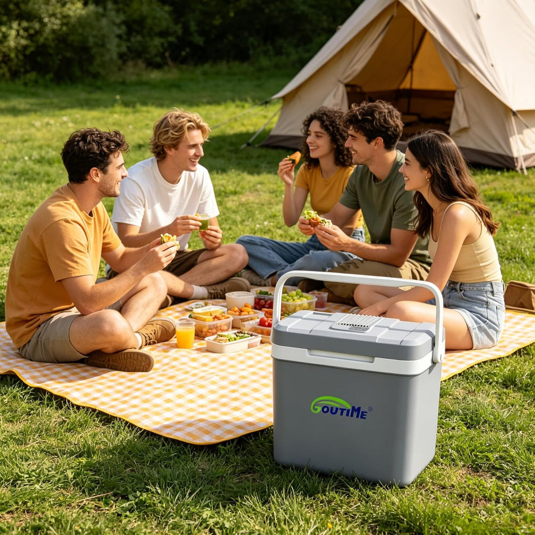 Goutime 24L Elektrische Kühlbox 12V/230V Dualbetrieb ECO MAX Camping
