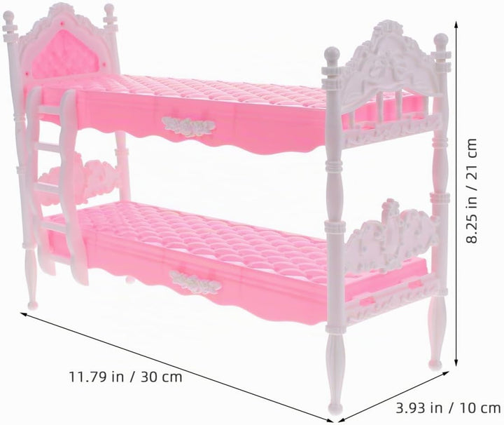 ifundom Miniatur-Bett Jungen Und Mädchen Puppenhaus Spielzeug Sammler Puppen Möbel 30cm Doppelbett S