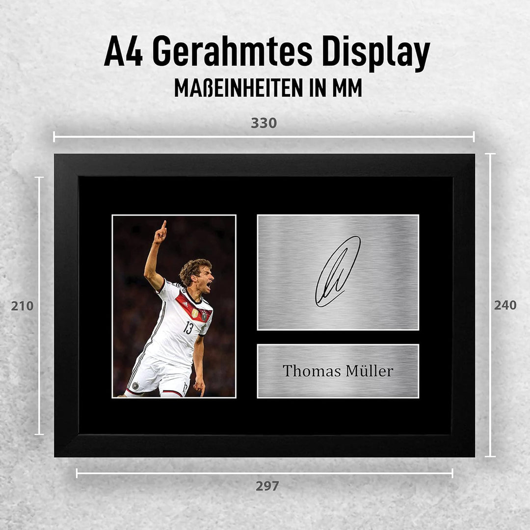 HWC Trading A4 FR Thomas Muller Deutschland Geschenke gedruckt Autogramm Bild für Fans und Unterstüt