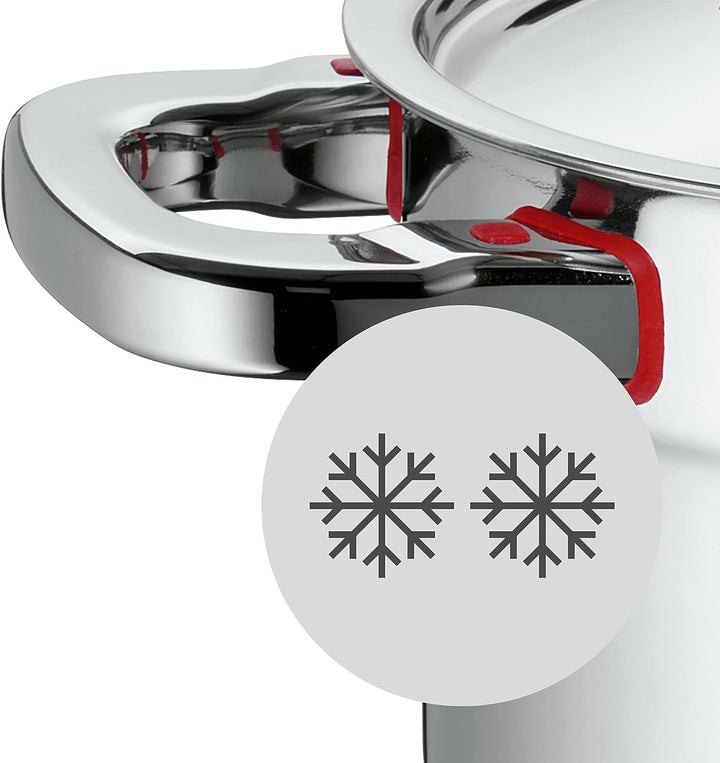 WMF Premium One Kochtopf gross 20cm, Metalldeckel mit Dampföffnung, Fleischtopf Induktion 3,3l, Crom