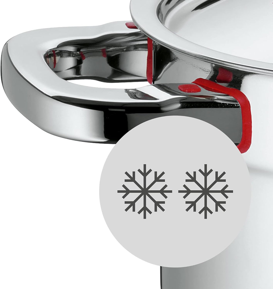 WMF Premium One Kochtopf gross 24cm, Metalldeckel mit Dampföffnung, Fleischtopf Induktion 5,6l, Crom