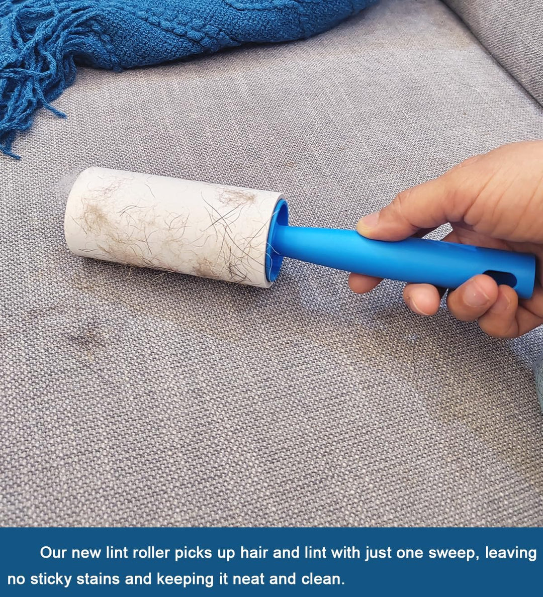 Extra Klebrig Fusselrolle für Tierhaare Kleidung 1000 Blatt,Fusselroller Tierhaarentferner Fusselbür