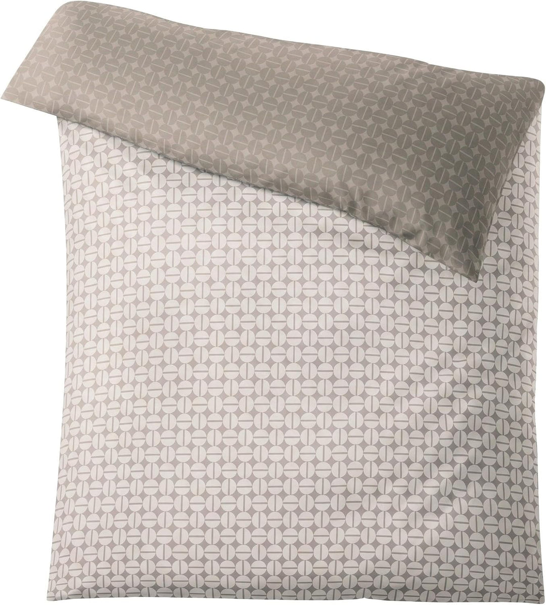 Kleine Wolke 6255271954 Bettwäsche Punto, Masse: 155 x 220 cm und 80 x 80 cm, Farbe: Taupe Taupe 155