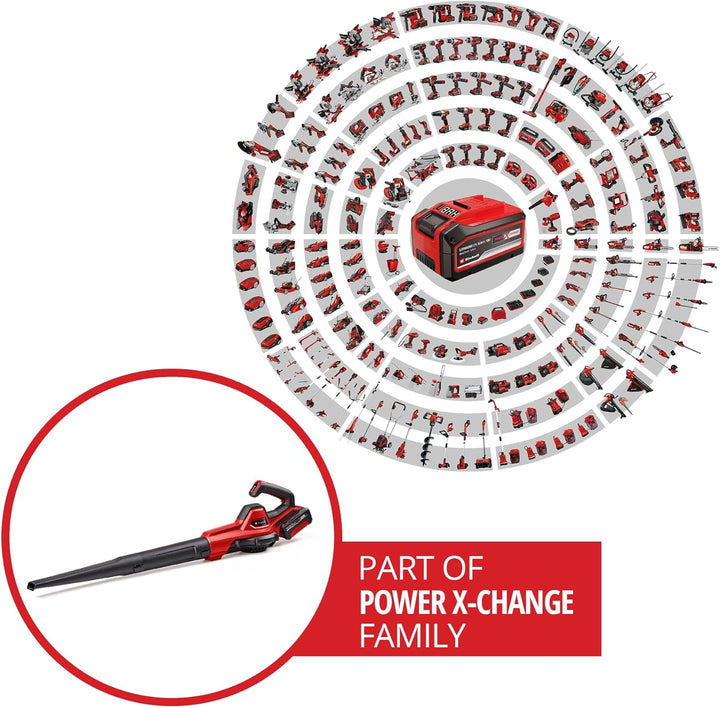 Einhell Akku-Universalbläser GE-UB 18/250 Li E (1x4,0Ah) Power X-Change (18 V, 250 km/h Luftgeschwin