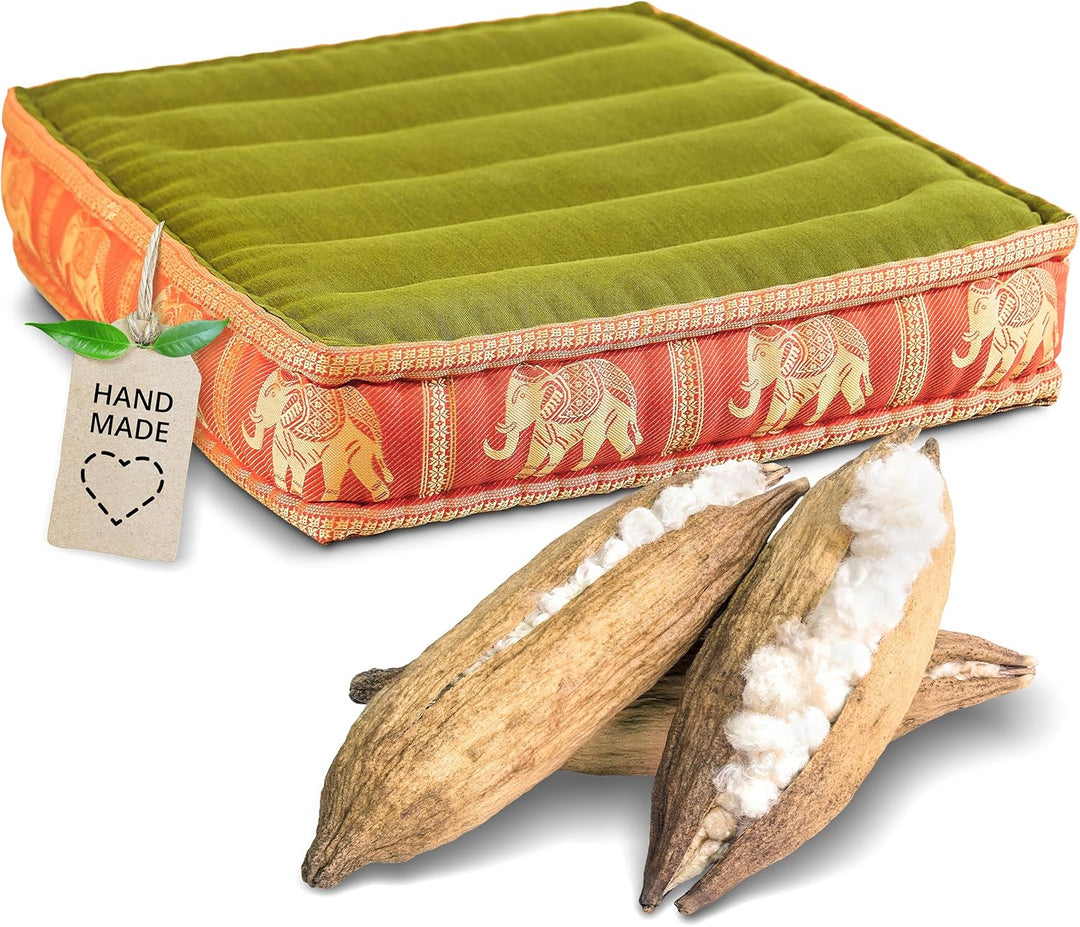 Livasia Sitzkissen Boden Thaiseide, Bodenkissen Indoor/Outdoor, Meditationskissen Yogakissen, Stuhla