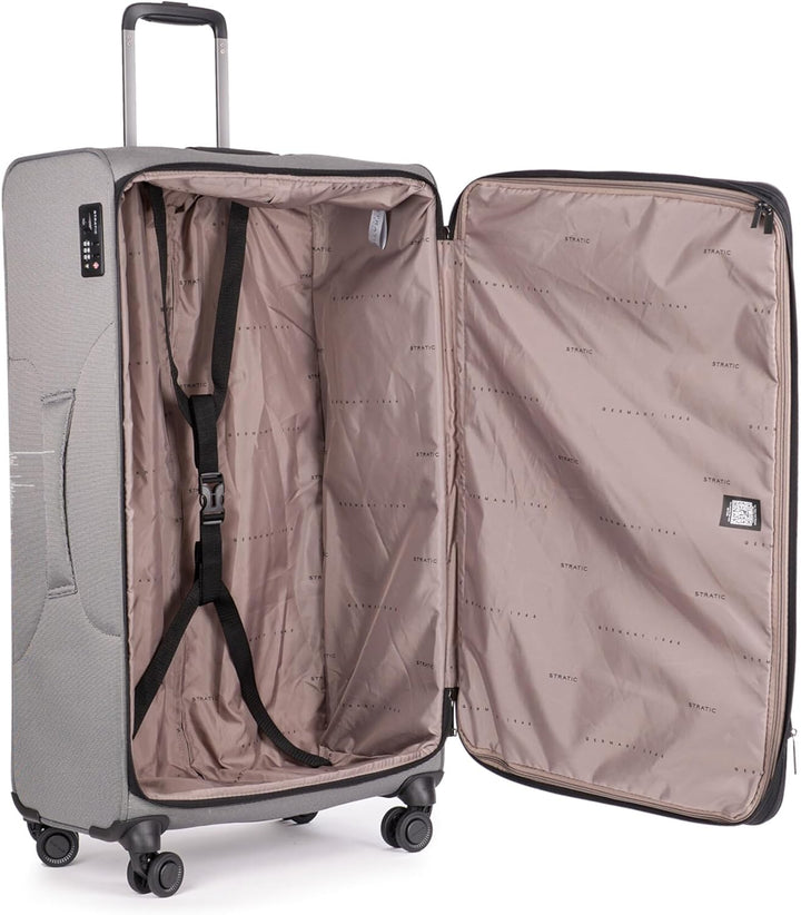 Stratic Bendigo Light+ Kofferset 3-teilig Koffer Weichschale Reisekoffer Trolley Handgepäck, 4 Rolle