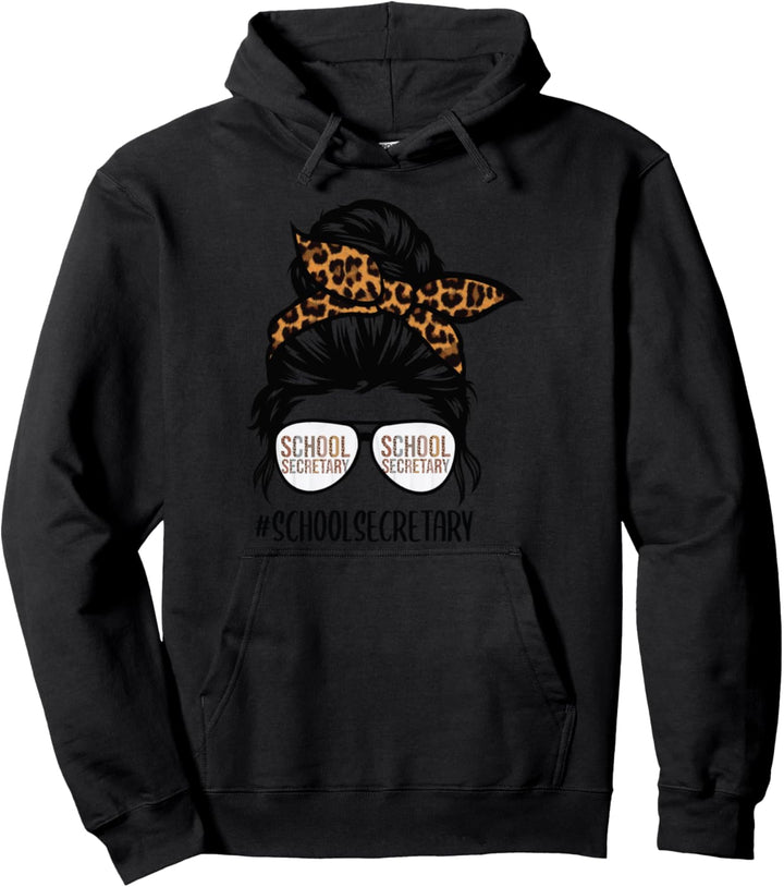 Unordentliches Brötchen des Schulsekretär-Lebens Pullover Hoodie