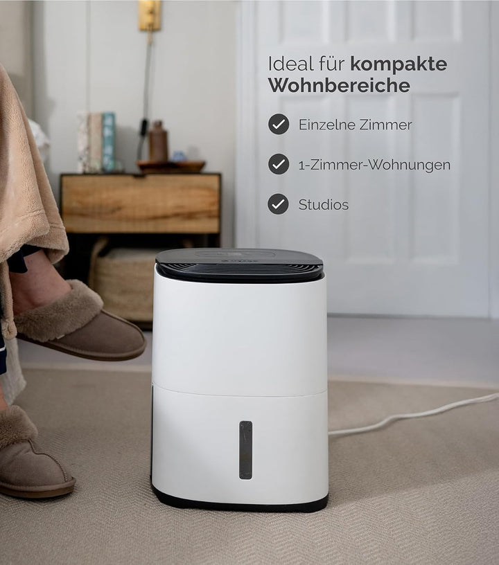 MeacoDry Arete® One 6L Luftentfeuchter & Luftreiniger | Kompakt, Sehr leise mit 32 dB | Idealer Luft