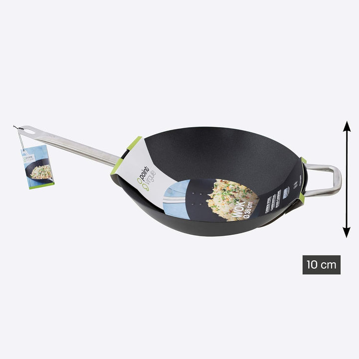 Point-Virgule Wok Pfanne mit Antihaft Beschichtung und Edelstahlgriff für Wok-Grillgerichte zu berei