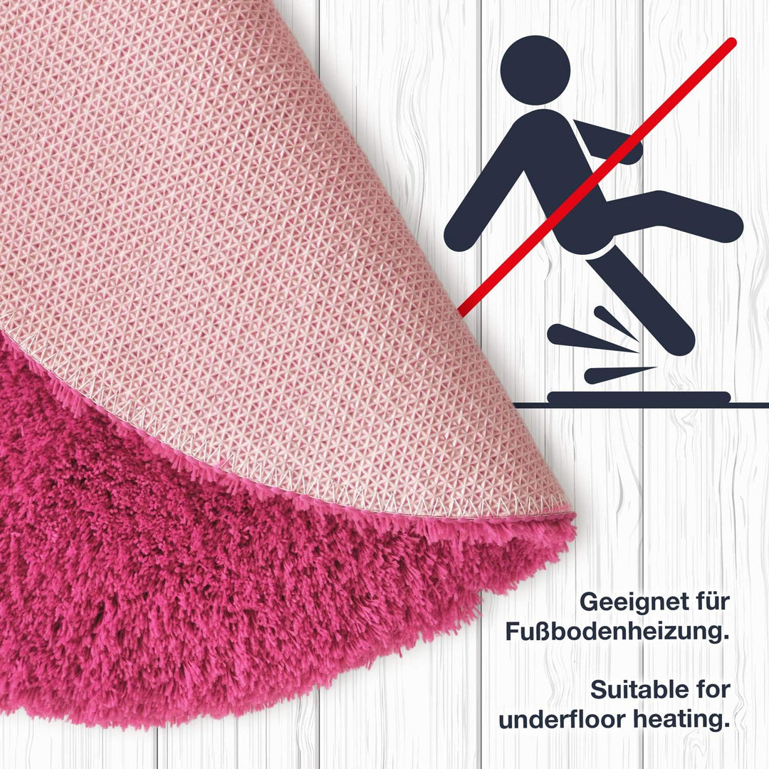 WohnDirect Premium Badematte RUND Einzeln zum Set kombinierbar • Badvorleger Duschmatte • rutschfest